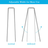 RAOOKIF 8 Inch Galvanized Garden Landscape Staples, 20/50/100/200Pcs Garden Metal Stakes, 11 Gauge Heavy Duty Ground Stakes for Decoration, Fence, Lawn, Fabric Pins