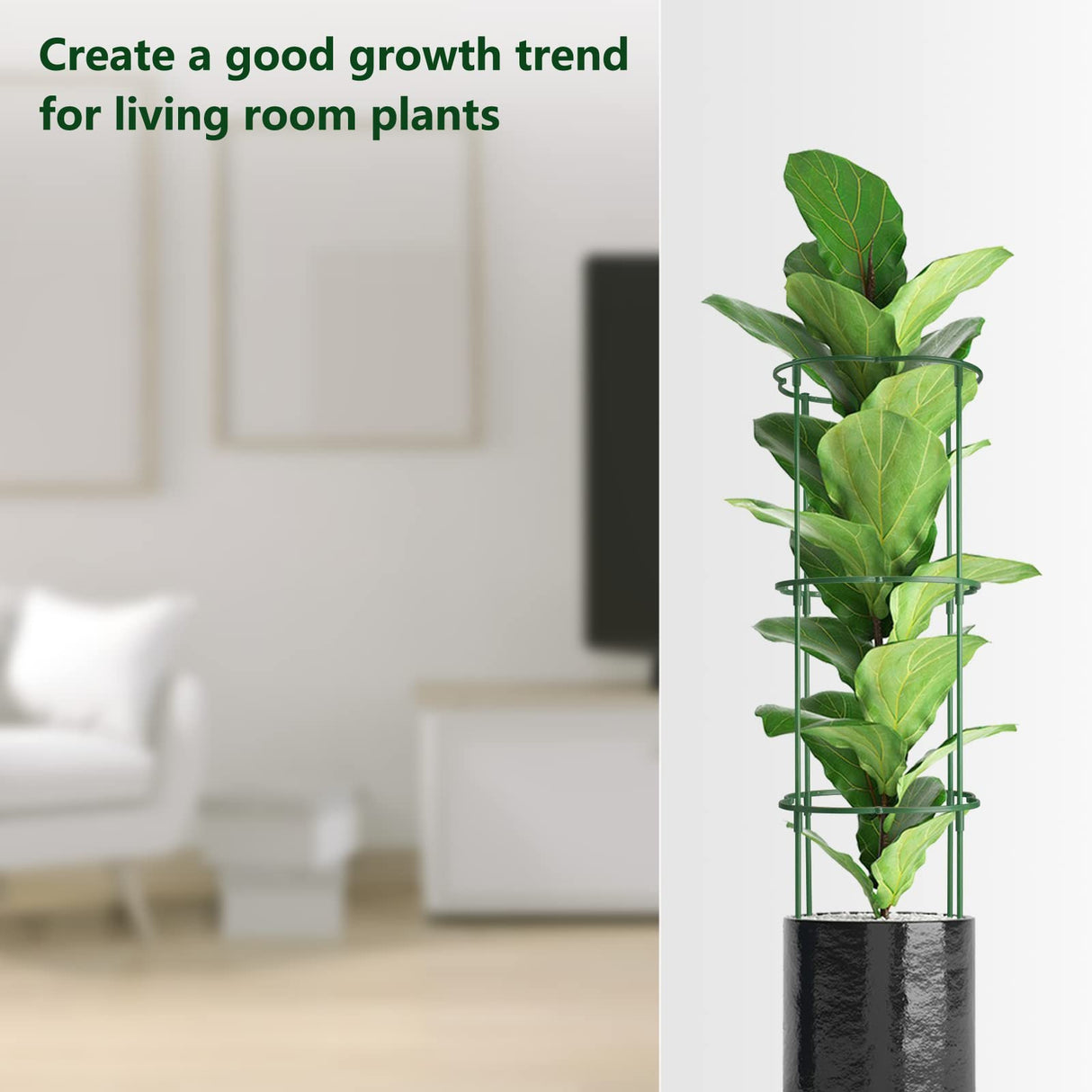 36 Packs Plant Support Stake, Half Round Stackable 3 Tier Garden Flower Support, Plant Stakes for Indoor Outdoor Plants Tomato,Monstera, Peony, Hydrangea, Climbing Plants