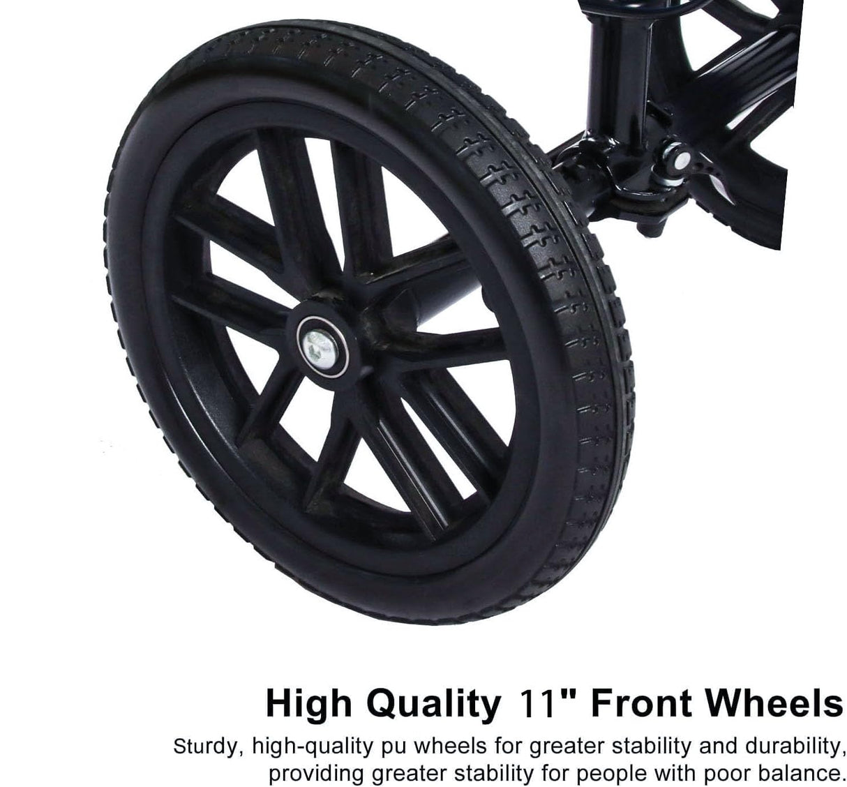 BlessReach All Terrain Steerable Knee Scooter Crutch Alternative，Deluxe Medical Scooter Double Handbrake,for Adults Injured Ankle & Foot Recovery Scooter in Black