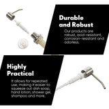 Sieral 2 Pcs Replacement Liquid Soap Dispenser Pump Only 12 Inch Sink Soap Pump Repair Parts Replacement with Straw, Compatible with General Sink Liquid, Suitable for Home Commercial, and Industrial
