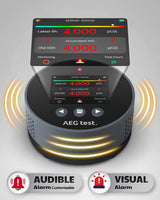 AEGTEST HOUND-1085 Radon Detector for Home, Basement & Nursery, Long-Term Continuous Radon Monitor for Family Lung Health, Rechargeable with 45-Day Battery Life, Audible/Visual Alarms, pCi/L or Bq/m³