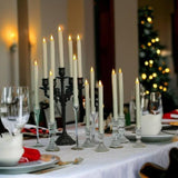 LED Flameless Taper Candles, 10.6 Inch, Set of 24, 2AA Battery Operated with Remote Control, Timer Function, Halloween, Christmas and Wedding Banquet Table Center Decoration, Ivory White (24)