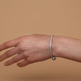 PAVOI 14K Gold Plated Cubic Zirconia Bangle Classic Tennis Bracelet | White Gold Bracelets for Women | 7.5 Inches