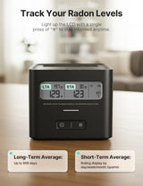 X-Sense Radon Detector for Basement, Zero Lab Fees, XR0A-SR, Black