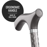 Switch Sticks Walking Cane for Men or Women, Foldable and Adjustable from 32-37 Inches, FSA and HSA Eligible, Engraved Graphite