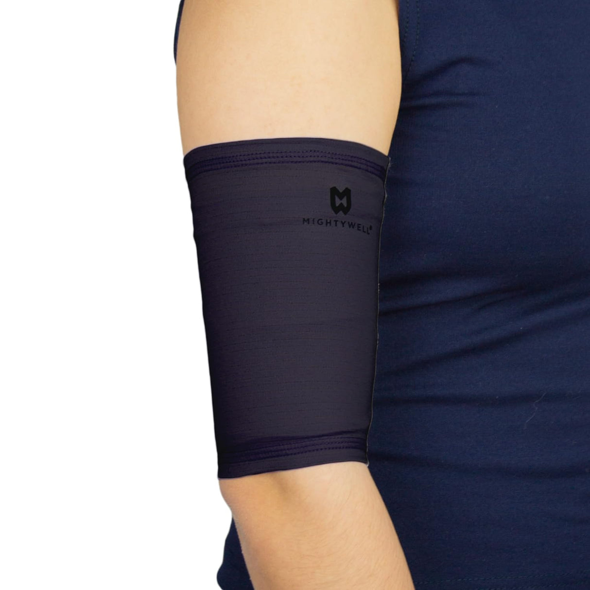 Mighty Well PICCPerfect PICC Line Cover: Soft Touch Double Layer PICC Line Arm Cover | Solid Black, Medium