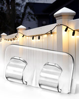 Hooks for Outdoor String Lights Clips: 40Pcs Heavy Duty Light Hook with Waterproof Adhesive Strips - Outside Clear Cord Holders for Hanging Christmas Lighting - Outdoors Sticky Clip