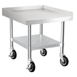 HARDURA Stainless Steel Equipment Stand Metal Prep Table with Casters 30"X 24" NSF 430 for Commercial Food Prep