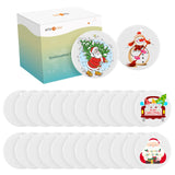 HTVRONT Sublimation Ornament Blanks 24PCS - Sublimation Christmas Ornament Blanks Ceramic Decorations - Baby Shower Decorations Sublimation Ceramic Ornaments Blanks with Red Strings (2.87in)