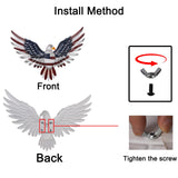 24" Large American Flag Bald Eagle Metal Wall Art, Patriotic Wall Decor