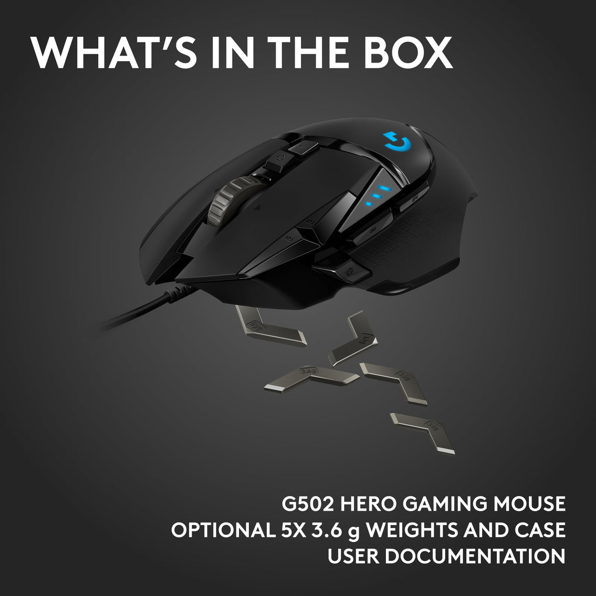 Logitech G502 Hero Wired Gaming Mouse - Black