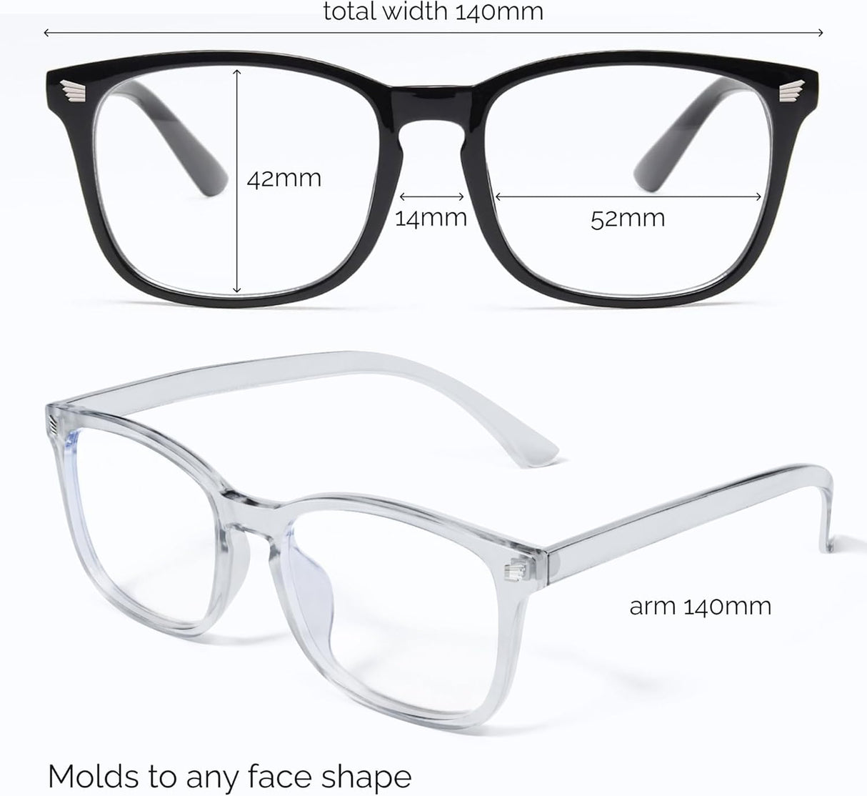 livho High Tech Blue Light Glasses - Advanced 99% Blue Light Blocking Computer Glasses - Anti Eyestrain & UV Glare Protection