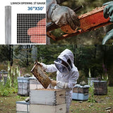 AMAGABELI GARDEN & HOME 36in x 50ft 1/8 inch Hardware Cloth 27 Gauge Galvanized Steel Chicken Wire Mesh Roll Fence Mesh for Bee Screen Plant Supports Poultry Netting Square Snake Fencing Gopher