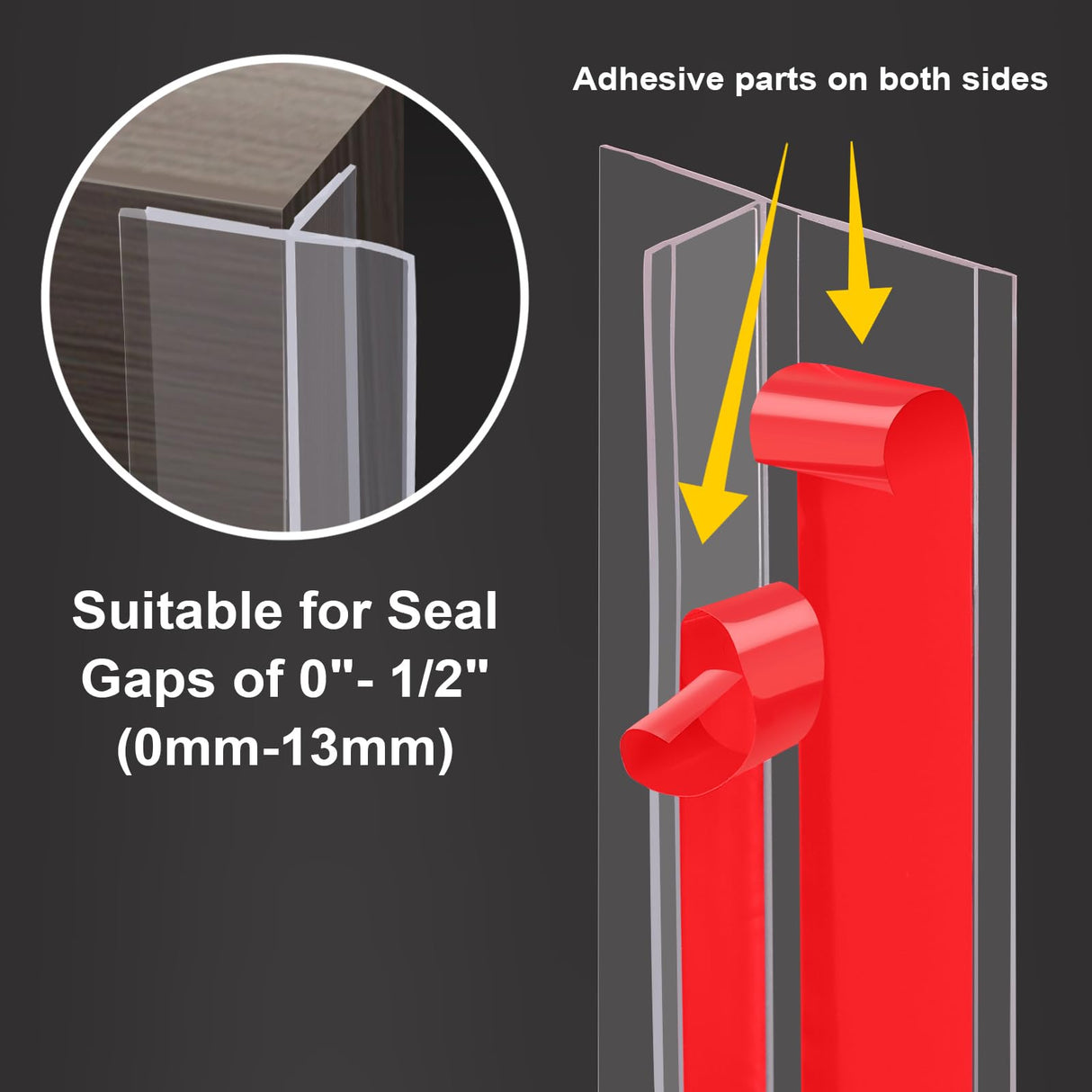 Benory 20Ft T-Shaped Silicone Weather Stripping Seal, Door Seal Tape for Doors and Windows, Blocks Cold Drafts and Reduces Noise