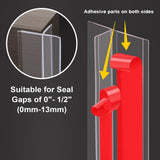 Benory 20Ft T-Shaped Silicone Weather Stripping Seal, Door Seal Tape for Doors and Windows, Blocks Cold Drafts and Reduces Noise