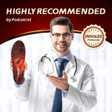 VALSOLE Heavy Duty Support Pain Relief Orthotics - 220+ lbs Plantar Fasciitis High Arch Support Insoles for Men Women,Flat Feet Orthotic Insert,Work Boot Shoe Insole,Absorb Shock with Every Step(Red)