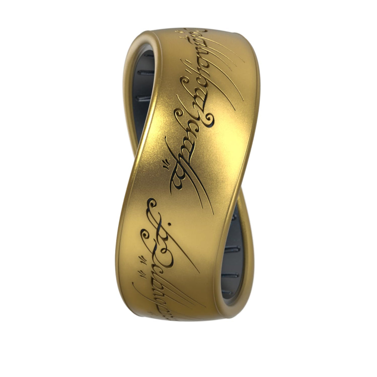 Enso Rings Lord of the Rings Collection - Comfortable DualTone Silicone Rings - The One Ring - Size 8