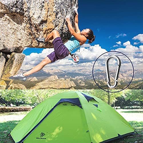 30Pack Heavy Duty Spring Snap Hooks 4Inch, 3/8” Carabiner Clips for Swing, Large Steel Chain Quick Links Safety Buckle Connector for Hammock Fitness Gym Outdoor Boating, M10 Snap Hook Carabiners