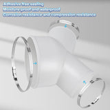 Enenes Duct Splitter Reducer, 3 Way Duct Connector for Exhaust Fan Dryer Vent Hose 6 Inch to 4 Inch to 4 Inch Dia Come With 3 Pieces Stainless Steel Hose Clamps (6 Inch-4 inch - 4 Inch)