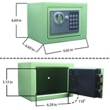 Yuanshikj Electronic Deluxe Digital Security Safe Box Key Keypad Lock Home Office Hotel Business Jewelry Gun Cash Use Storage money (LIGHT GREEN)