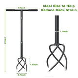 Hand Tiller Garden Tool 3 Ft Garden Claw Hand Tool Sturdy Garden Hand Tiller for Gardening Labor Saving Twist Tiller for Soil Tillage, Weed Control Lawn Aeration