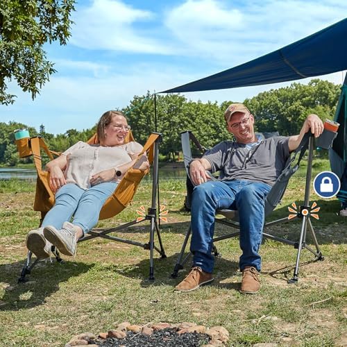 TIMBER RIDGE Hammock Camping Chair, Oversized Swinging Chair with Adjustable Back and Seat Height, Portable Folding Rocking Camping Chair for Outdoor Lawn, Backyard and Patio, Supports 400lbs