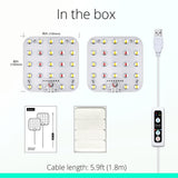 DOMMIA Under Shelf Grow Lights for Indoor Plants, USB LED Panel, 2-Pack