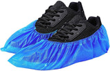 Green Convenience 200 Pack 100 Pairs Disposable Shoe Covers Boot Cover Waterproof, Dust proof, The Size Fit Most, Non-slip, Blue, Protect Your Shoes, Floor, Carpet