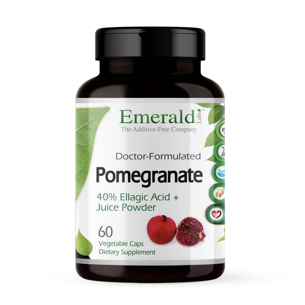 Emerald Labs Pomegranate Extract - Pomegranate Extract (40% Ellagic Acid) & Pomegranate Juice Powder for Immune Response & Heart Support* - 60 Vegetable Capsules (30-Day Supply)