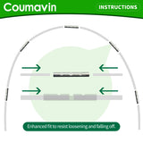 8FT Rust-Free Fiberglass Garden Hoops -72 PCS DIY Grow Tunnel Kit for Raised Beds, Row Cover Support with Connectors/Clips, Sun Shade &Year-Round Plant Protection, White