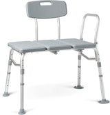 Dr. Dunley Transfer Bench for Bathtub FSA/HSA Eligible– Heavy Duty Shower Bench with Backrest, 400 lbs Weight Capacity, Height Adjustable Legs, Suction Feet, Bath Seat for Seniors, Elderly & Disabled