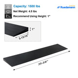 Ruedamann 1" Rise Threshold Ramp,1500 LBS Capacity, 35.4" Wide Natural Rubber Power Wheelchair Ramp, Cuttable for Doorways, Non-Slip Rubber Threshold Ramp for Doorways,Driveways, Bathroom