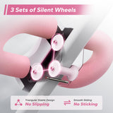 MERACH Ab Machine, Ab Workout Equipment, Adjustable Ab Trainer Machine for Abs Workout at Home Gym, Foldable, Knee Protection, Abdominal Trainer for Stomach (Pink)