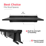 Heavy-Duty Garage Wall Storage System | Wall Mounted Tool Organizer Rack with Shelving | 10-Piece Mounting Kit | Includes 4x8.5” Adjustable Hooks & 2x16.5” Floating Utility Shelves