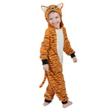 Rabtero Unisex Children Animal Onesie, Kids Girls Boys Tiger Costume, Halloween Costume Kids Tiger Onesie, Halloween Christmas Carnival Party Cosplay Costume for Kids 4-6