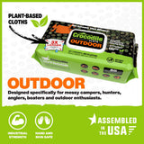 Crocodile Cloth Outdoor Cleaning Wipes, Plant-Based Multi-Surface Wipes, Pre-Moistened, Aloe & Vitamin E, Safe on Skin, 80 Count, 15 x 10 Inch