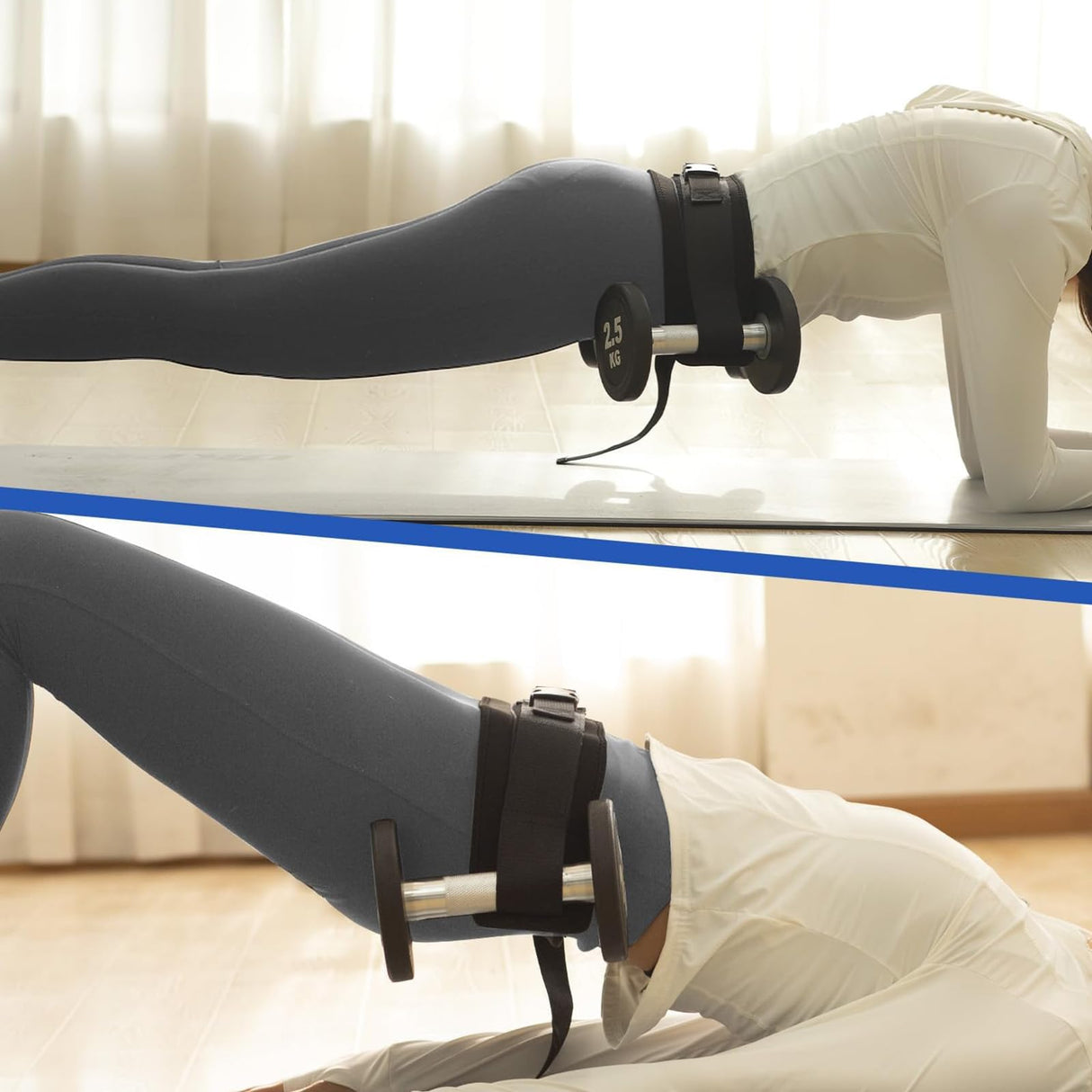 Exercise Hip Thrust Belt, Easy to Use, Slip-Resistant & Hip-Protective, With Dumbbells, Kettlebells, or Plates, for home, gym, workout