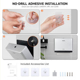 anydry 200-Sheet Wall-Mounted Paper Towel Dispenser, Fits Multi-Fold Towels up to 10x3.1 Inches, Perfect for Home & Business (Silver)