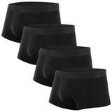 Natural Feelings Mens Underwear Boxer Briefs Pouch Trunks Underwear for Men 1.5" No Fly Boxer Trunks 4-Pack M