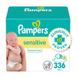 Pampers Baby Wipes, Sensitive, Water Based Wipe, Clinically Proven, Hypoallergenic, and Unscented for Babies, 1008 Wipes Total (12 Flip-Top Packs)