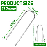 TiTifield 4 Inch U Shape Garden Stakes Irrigation Tubing Stakes 180 Pack