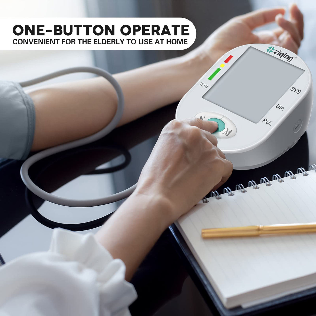 Blood Pressure Monitors, Bp Monitor - Blood Pressure Machine Large Cuff Upper Arm Cuff 8.7''-17.3'', Large Screen, 2 Users Total 198 Memories, White