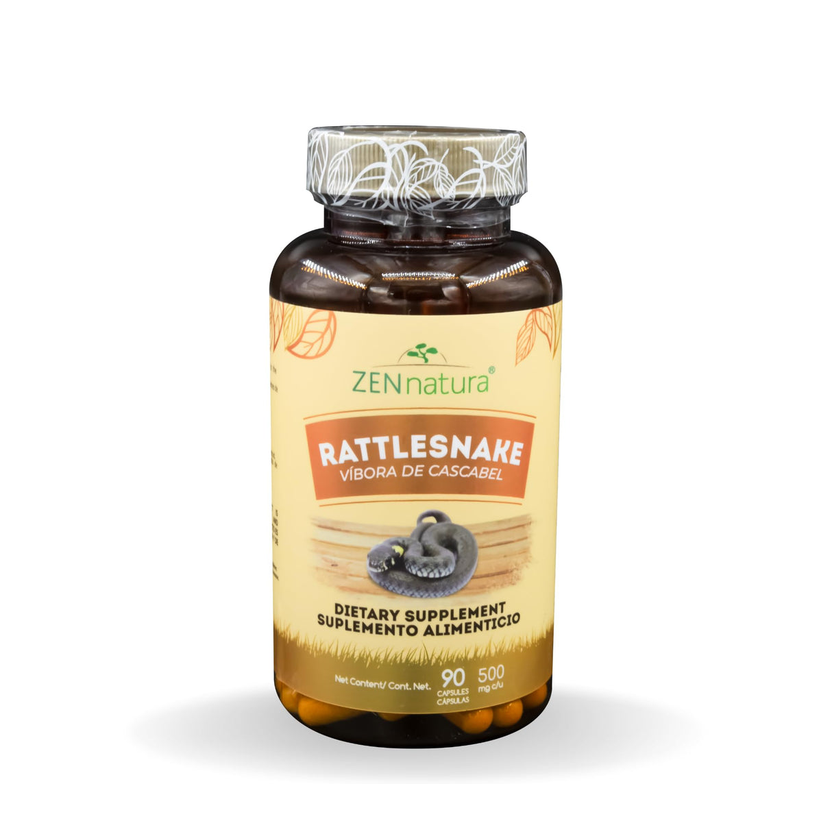 Vibora de cascabel 90 Capsules 500 mg ea, Rattlesnake Powder