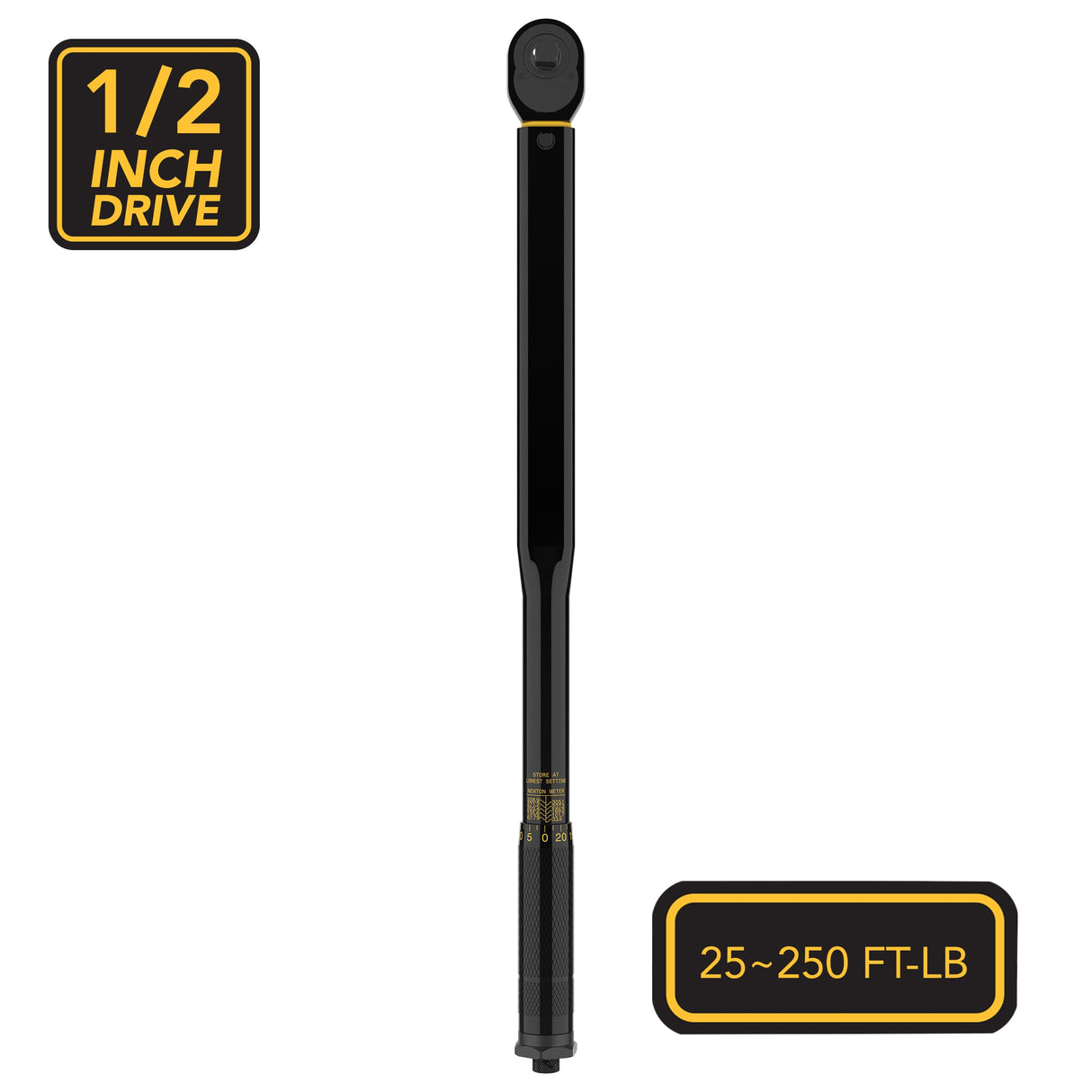 LEXIVON 1/2-Inch Drive Click Torque Wrench 25-250 Ft-Lb/33.9-338.9 Nm (LX-184)