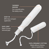 Cora Organic Cotton Tampons Multipack (18 Regular, 18 Super Tampons)