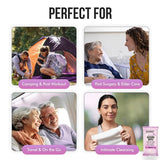 Extra Large Bath Wipes for Adults Bathing No Rinse - 40 Disposable Body Cleansing Wipes for Men, Women & Elderly - Great for Gym, Camping, Post Surgery - Shower Wipes - Lavender