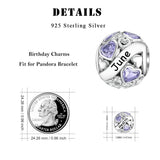 DALARAN June Birthstone Charm Compatible with Pandora Bracelets Bead