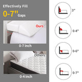 MABOZOO Pillow Wedge for Headboard Gap,White Bed Wedge Gap Filler King Size,Foldable Bed Wedge Pillow for Headboard,Foam Mattress Gap Filler,76"x6"x6"