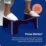 Squatty Potty Simple Bathroom Toilet Stool, Deep Purple 7", Ergonomic Stool – Posture-Enhancing Bathroom Footrest for Improved Digestion & Constipation Relief