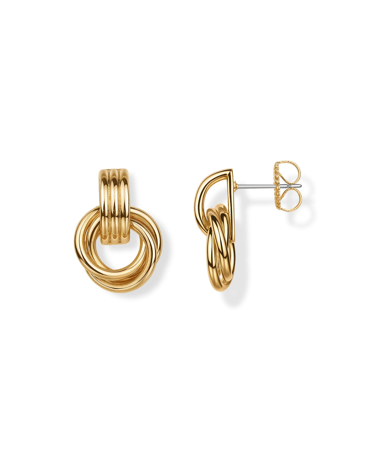 PAVOI Chunky Drop Earrings for Women, Yellow Gold, Size 22 x 14 Millimeters